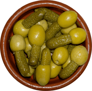 Gherkin Stuffed Olives - Olives and more London